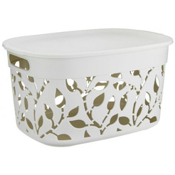 Корзина IDEA Флора М2363 12 л (белый ротанг)