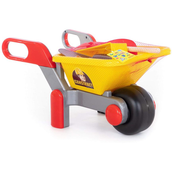 Тачка игрушечная Полесье №4 Construct с набором каменщика №4 50229