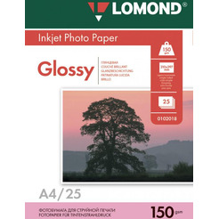 Фотобумага Lomond Глянцевая А4 150 г/кв.м. 25 листов (0102043)