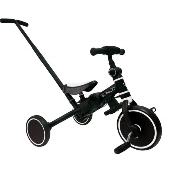 Беговел-велосипед Bubago Flint BG-FPY-109-10 с ручкой (черный/белый)