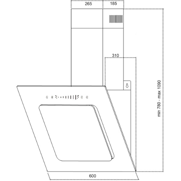 Вытяжка Germes Delta 60 sensor White