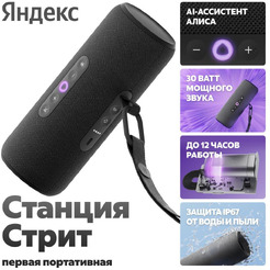 Портативная Умная колонка Яндекс.Станция Стрит YNDX-00030BLK (черный)