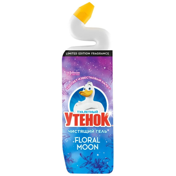 Гель чистящий для унитаза Туалетный Утенок Floral Moon 800мл