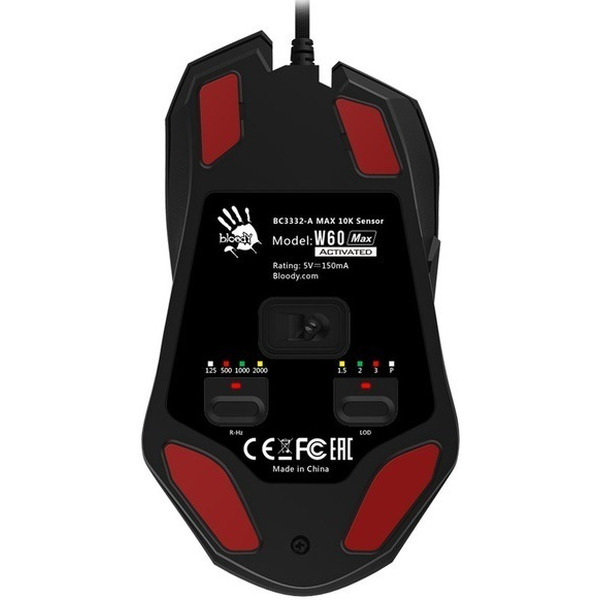 Мышь A4Tech Bloody W60 Max (красный)