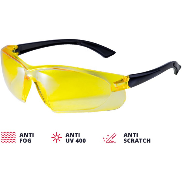 Очки защитные желтые ADA VISOR CONTRAST (A00504)