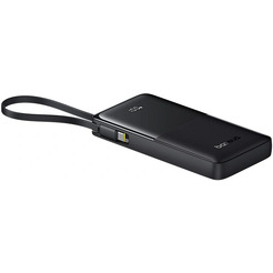 Внешний аккумулятор Baseus Bipow 2 Digital Display Power Bank With Built-in USB-C Cable 10000mah 20W (черный)