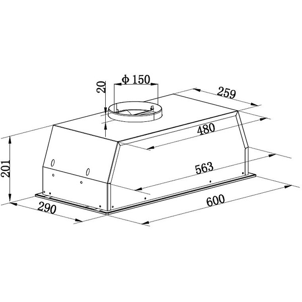 Вытяжка WEISSGAUFF Dubhe 600 Black Touch