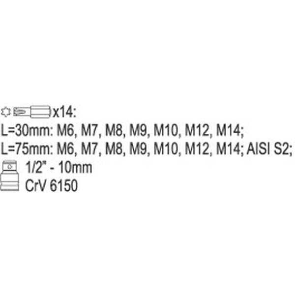 Набор бит Yato YT-0419