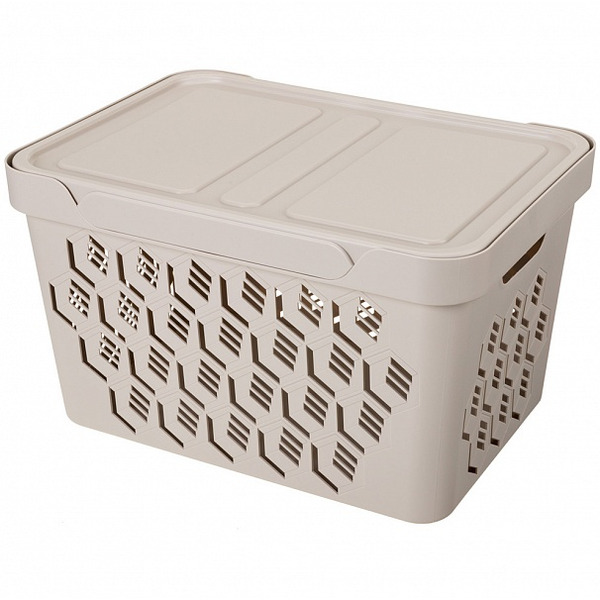 Ящик для хранения Бытпласт Econova Deluxe 18 л 433205934 (светло-бежевый)
