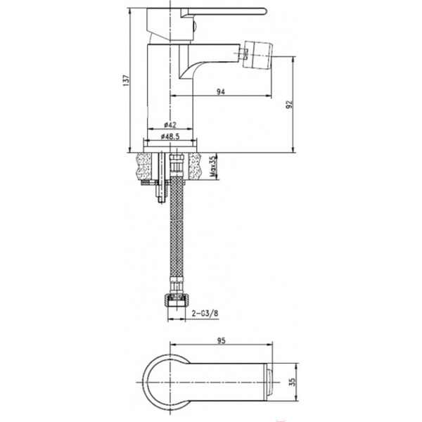 Смеситель Cersanit Brasko 63110