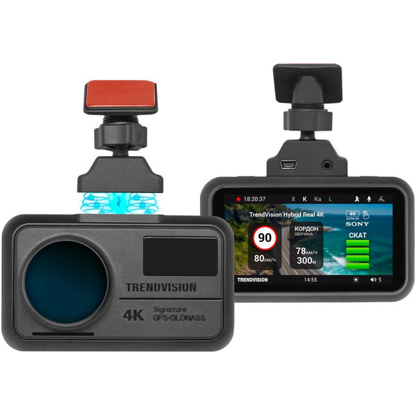 Видеорегистратор-радар детектор-GPS информатор (3в1) TrendVision Hybrid Signature Real 4K Max