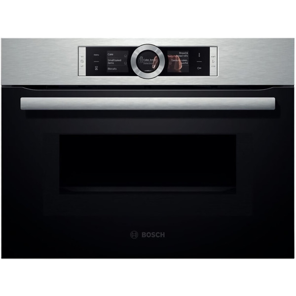 Компактный духовой шкаф с интегрированной СВЧ Bosch CMG636BS1