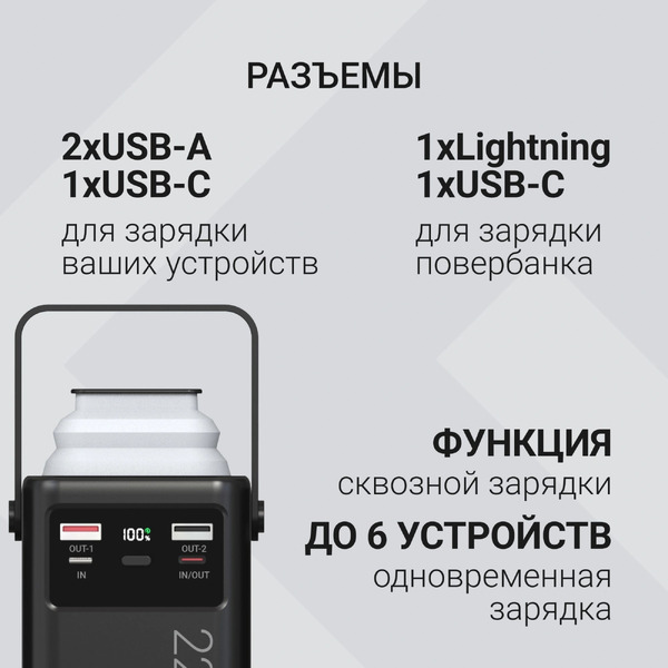 Внешний аккумулятор Digma DGPF50B 50000mAh (черный)