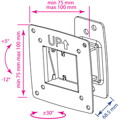 Кронштейн Kromax OPTIMA-102 (черный)