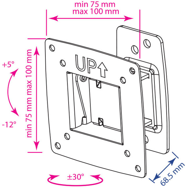Кронштейн Kromax OPTIMA-102 (черный)