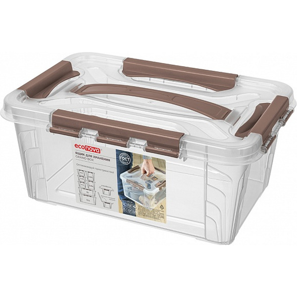 Ящик для хранения Бытпласт Econova Grand Box 4.2 л 433200114 (коричневый)