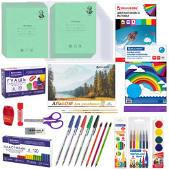 Набор школьных принадлежностей BRAUBERG Первоклассник 880949 (43 предмета)