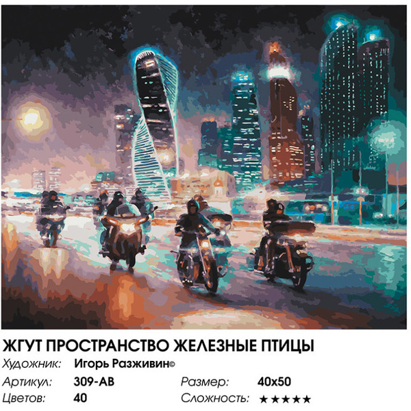 Картина по номерам Белоснежка Жгут пространство железные птицы 309-AB