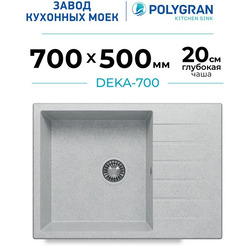 Кухонная мойка Polygran Deka 700 (светло-серый)