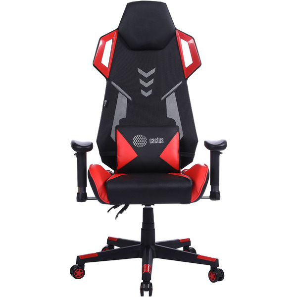 Кресло CACTUS CS-CHR-090BLR (черный/красный)