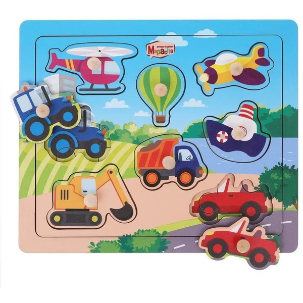 Развивающая игра Mapacha Вкладыши. Транспорт 962011