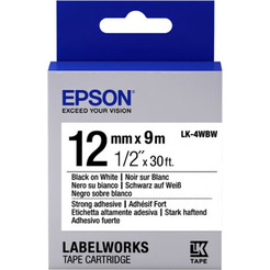 Картридж-лента Epson LK4WBW Strng adh Blk/Wht 12/9 C53S654016