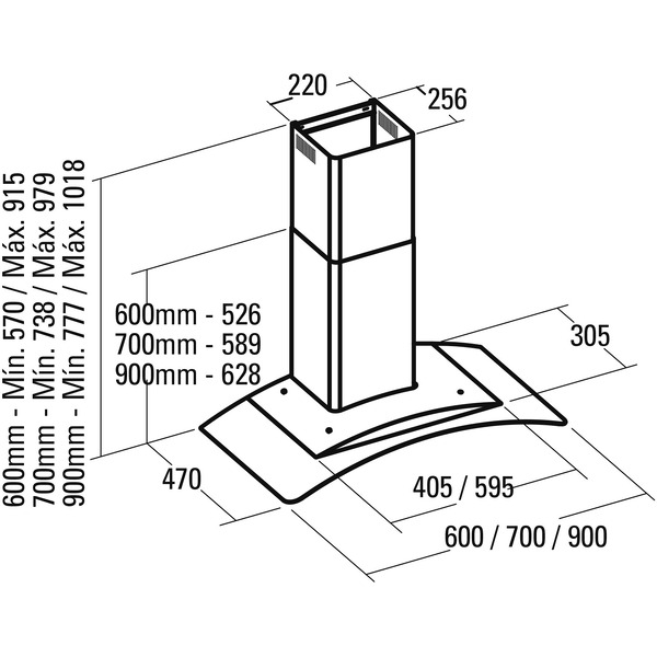 Кухонная вытяжка CATA C Glass 700