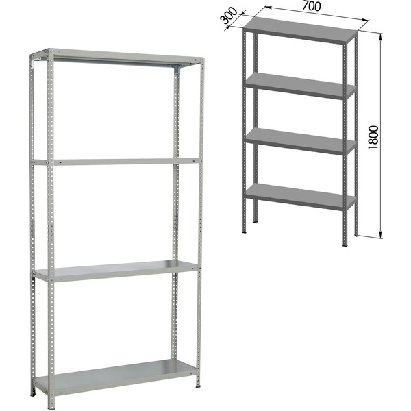 Стеллаж Brabix Ms Kd-185/30/70-4 291112