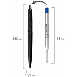 Ручка шариковая Jotter XL Monochrome Black BT PARKER 143763  / 2122753