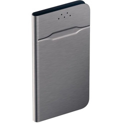 Чехол-книжка OLMIO универсальный для смартфонов р.L, 5.5"-6.5" (038943) серый