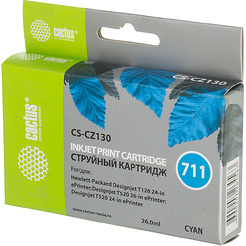 Картридж струйный Cactus CS-CZ130 №711 (голубой)