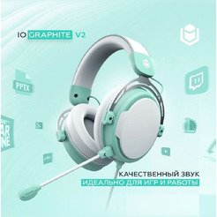 Наушники IO by Red Square Graphite v2 io326 (бирюзовый/белый)