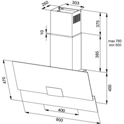 Кухонная вытяжка Korting KHC 96373 BXGN