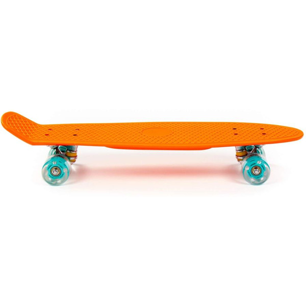 Доска роликовая Полесье 89496 (66 см) оранжевая с бирюзовыми колёсами
