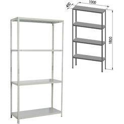 Стеллаж Brabix Ms Kd-180/40-4 291115