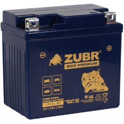 Мотоциклетный аккумулятор ZUBR Premium YTX5L-BS R+ (5 А·ч)