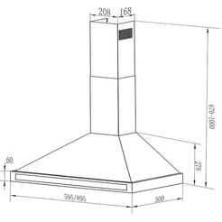 Кухонная вытяжка MAUNFELD Cork Plus 90 (нержавеющая сталь)