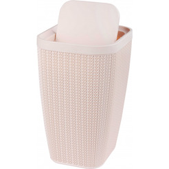 Мусорное ведро Альтернатива Вязаное плетение М7489 10 л (бежевый)