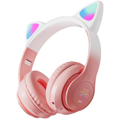 Наушники с ушками MIRU Cat EP-W10 (розовый)