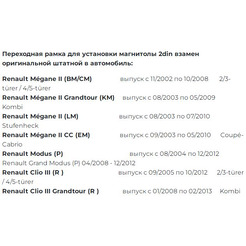 Рамка Incar RFR-N13A (RENAULT Megane-2 05-08)