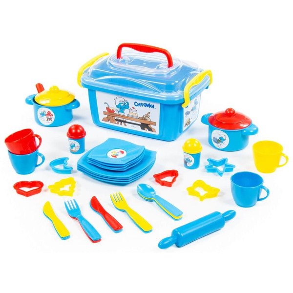 Набор игрушечной посуды Полесье Смурфик-сластена 56948