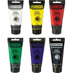 Краски акриловые художественные BRAUBERG ART 191121