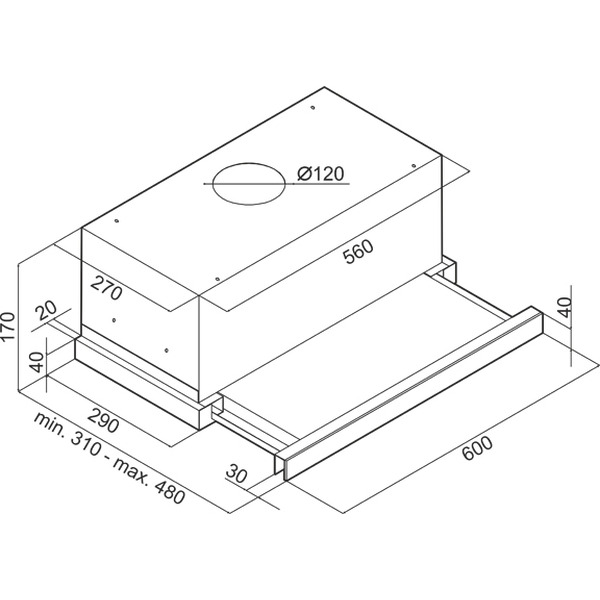 Вытяжка CIARKO SL-SG II 50 Ivory Glass