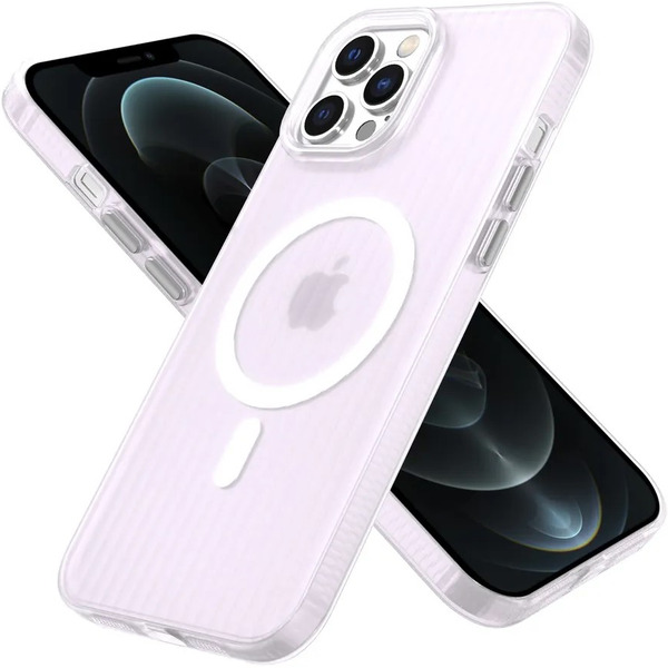 Задняя накладка CASE Translucent Strip Apple iPhone 12 Pro Max (белый)