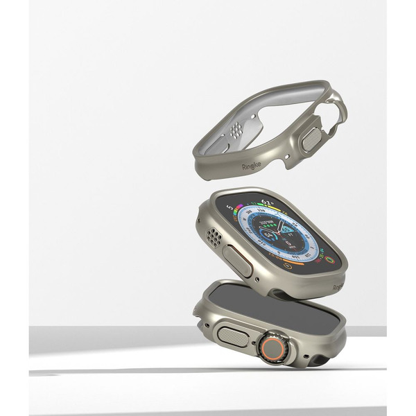 Чехол Ringke SLIM 2шт для APPLE WATCH ULTRA 1 / 2 (49 MM) CLEAR & TITANIUM GREY