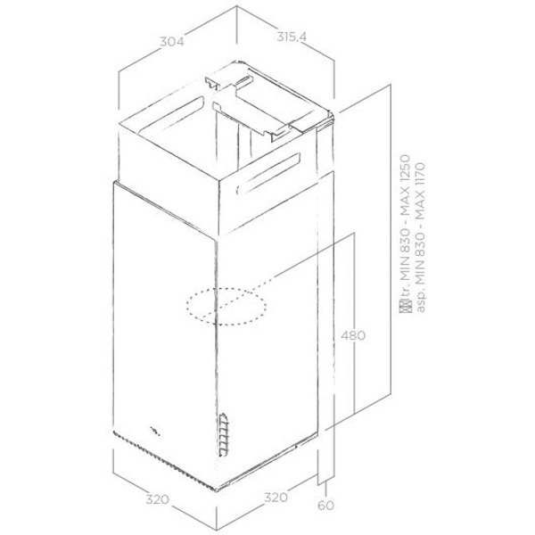 Кухонная вытяжка Elica Haiku BL/A/32