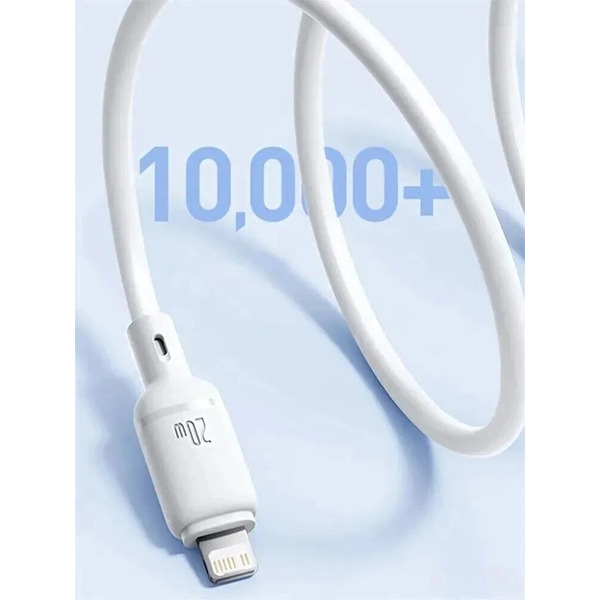 Кабель Baseus Silky Series Fast Charging Cable USB Type-C - Lightning (2 м, белый)