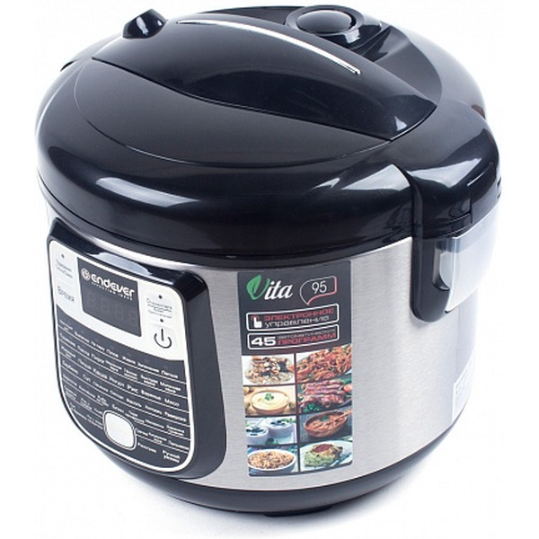 Мультиварка Endever Vita-95 (черный/сталь)