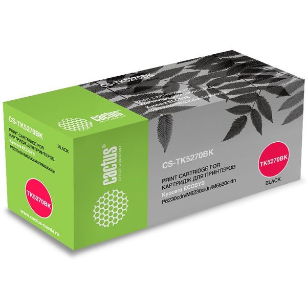 Картридж CACTUS CS-TK5270BK (аналог Kyocera TK-5270K)