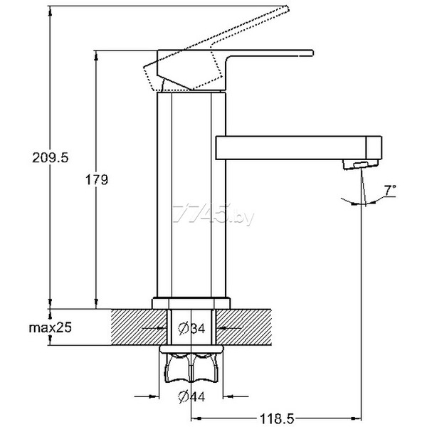Смеситель G.Lauf NEB1-A123 (хром)